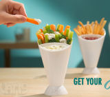 French Fry Cone & DIP - White