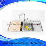 Modern Stainless Steel Kitchen Sink with Drain Board