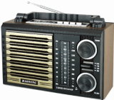 Multifunction Radio with USB/SD and Rechargeable Battery and Wooden Cabinet (HN-2214UAR)