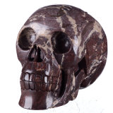 Natural Chocolate Stone Carved Skull Carving #7f16, Crystal Healing