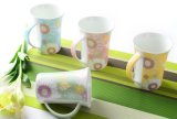 320ml Ceramic Coffee Mugs with Blossoming Flower