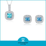 Noble 925 Sterling Silver Jewelry Set with Luxury Design (J-0165)