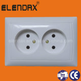 European Style Flush Mounted 2 Pin Socket Outlet Double (F6209)