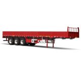 3 Axles 40t Payload Cargo Truck Trailer with Side Wall