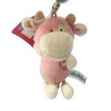 Pink Small Plush Keychain Stuffed Donkey Toys