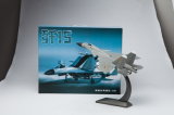 Zinc Alloy Model Scale 1: 48 J-15 Carrier-Based Fighter Aircraft Flying Shark Designed by and Made in China with Double Engines and Folded Canard
