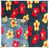 3D Flower Jacquard Kintted Woolen Fabric/Warmth Wool Fabric