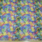 Camo Print Floral Chemical Lace Embroidery Fabric