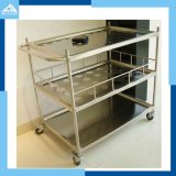 Lab Furniture Stainless Steel Trolley for Hospital