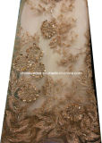 2014 Hot Sold French Lace for Weeding Dress Cl6238-18 Gold
