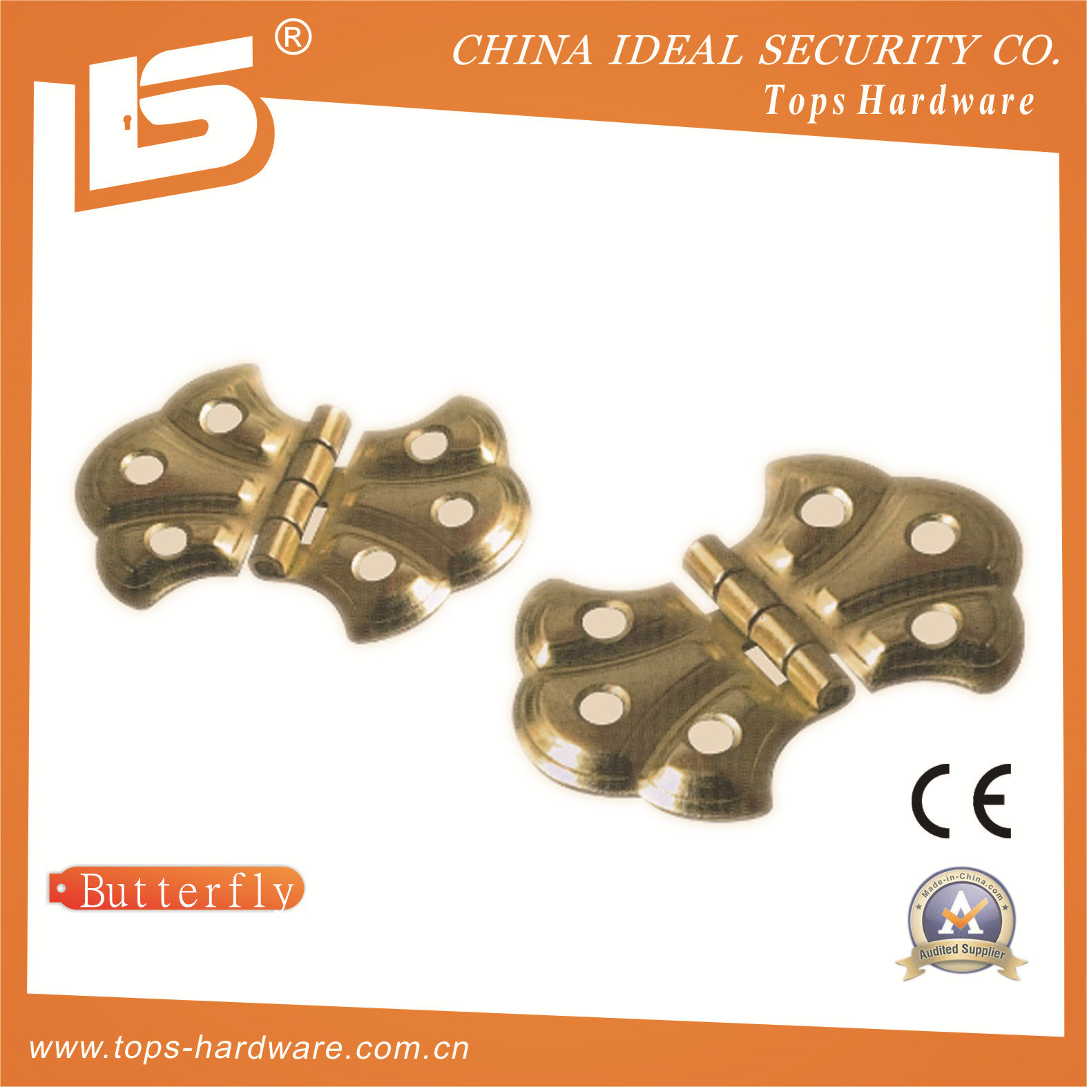 Gold Butterfly Style Iron Hinge (Butterfly)