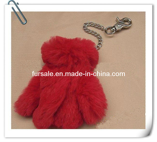 Real Rabbit Rex Rabbit Fur Key Chain