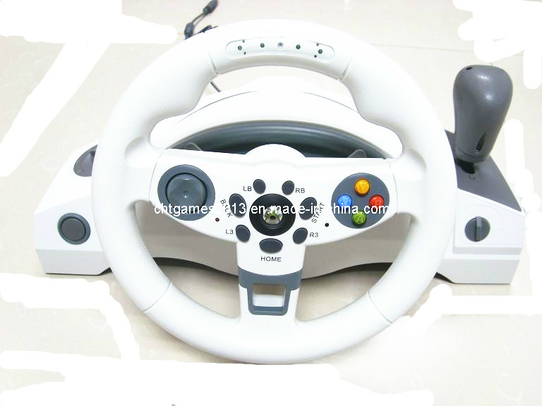 Wired Vibration Steering Wheel for xBox 360/Game Accessory (SP6546)