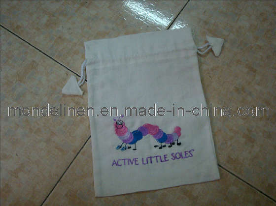 Linen Bag with Snail Embroidery (LB-009)