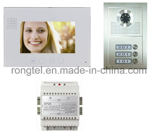 Aluminum 3 Buttons 7 Inch Video Intercom for Villa