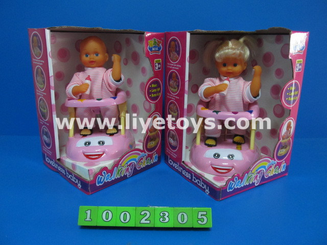 Battery Operated Walking Baby Doll Toy with Music (1002305)