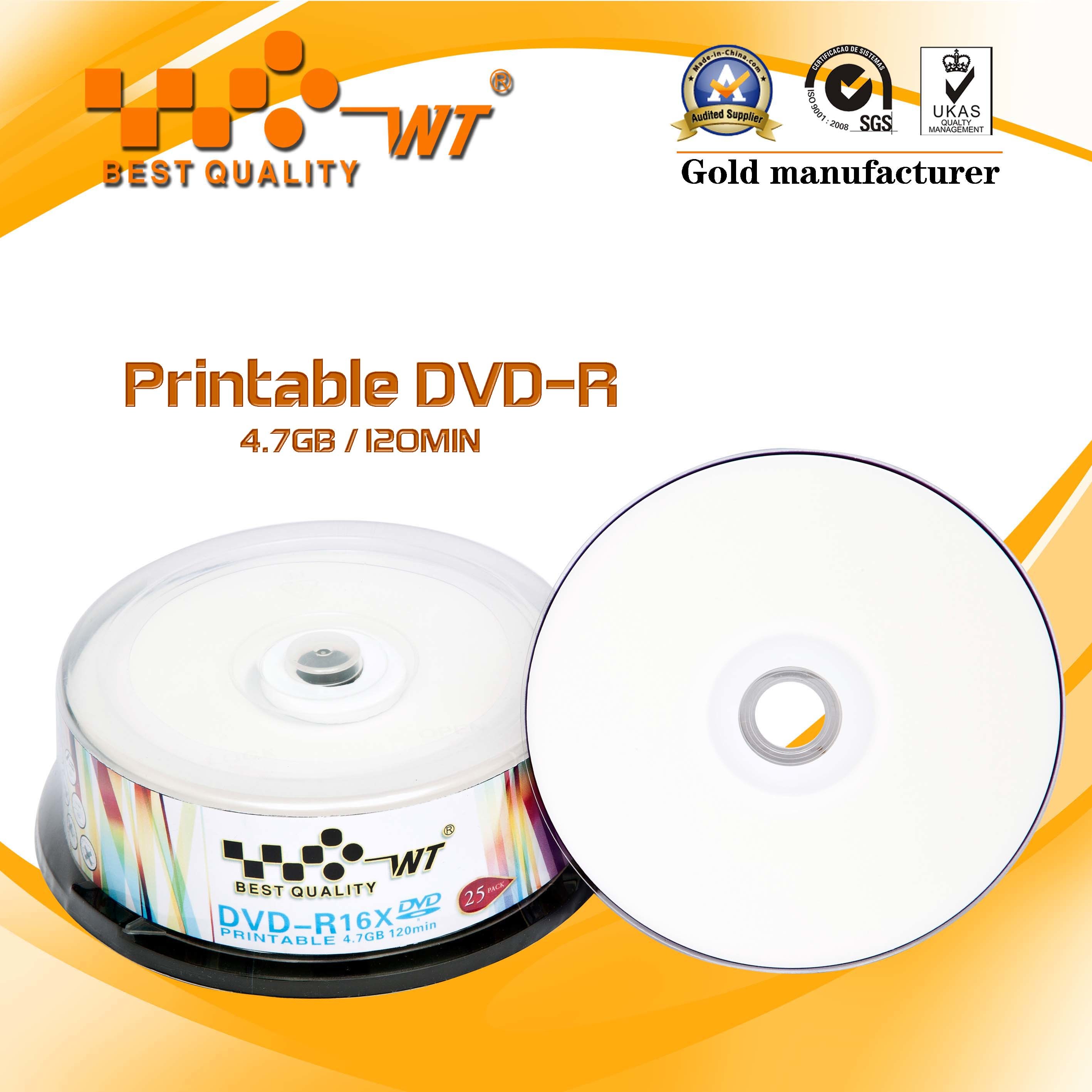 White Inkjet Printable Blank CD-R 52X (WT)