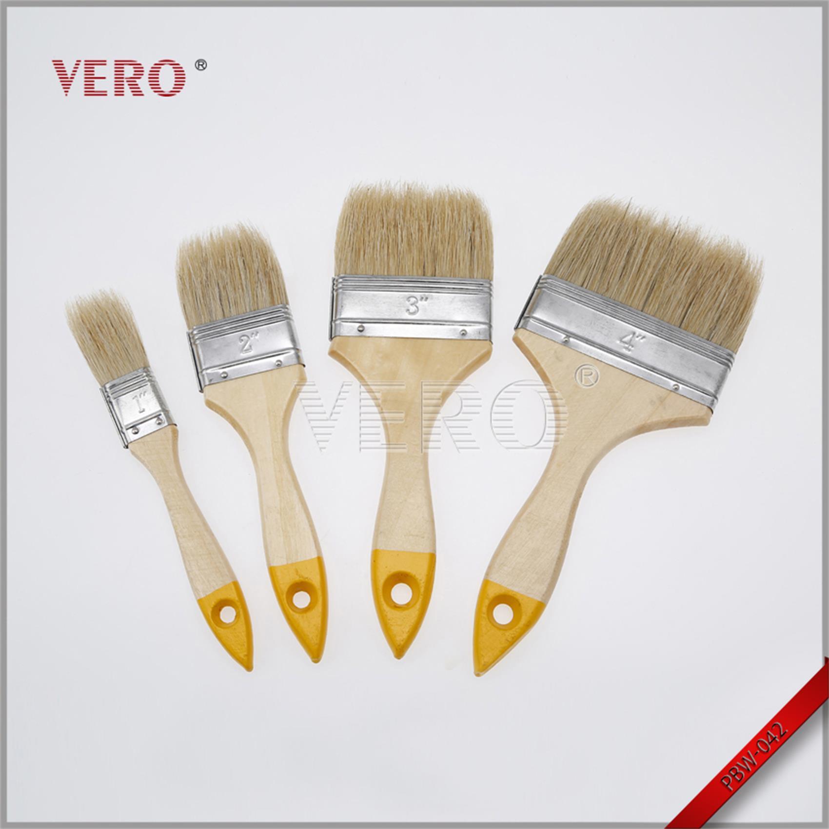 40%Top Quality Paintbrush with Wooden Handle with Yellow Tip (PBW-042)