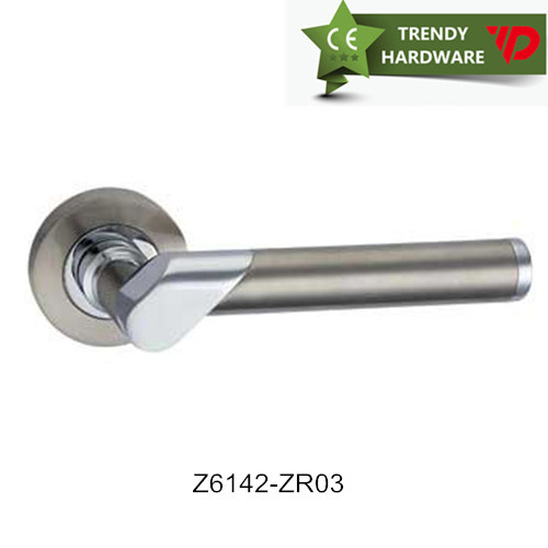 Door Hardware, Tubular Zinc Alloy Door Lever Handle in Double Color