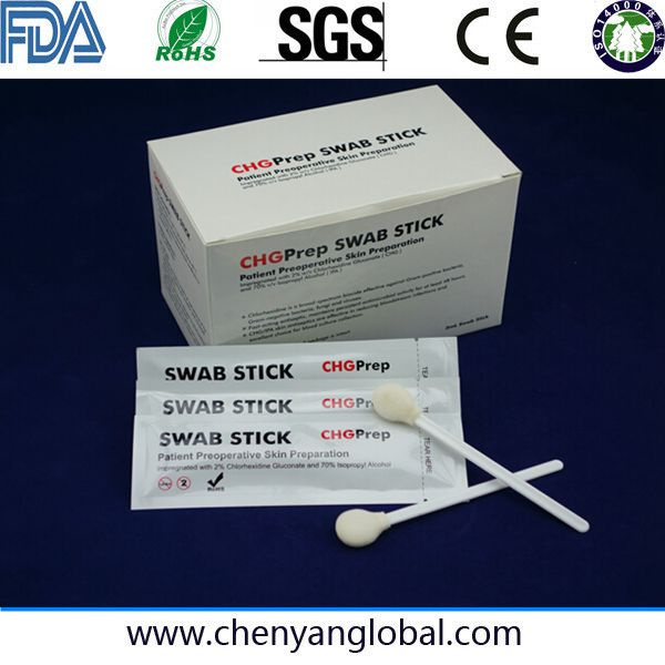 Sterile Swab Can Sterilizing and Kills Bacteria Viruses Fungi Sterilization Swab Use for Preoperative Sterilize Chg Swab Stick