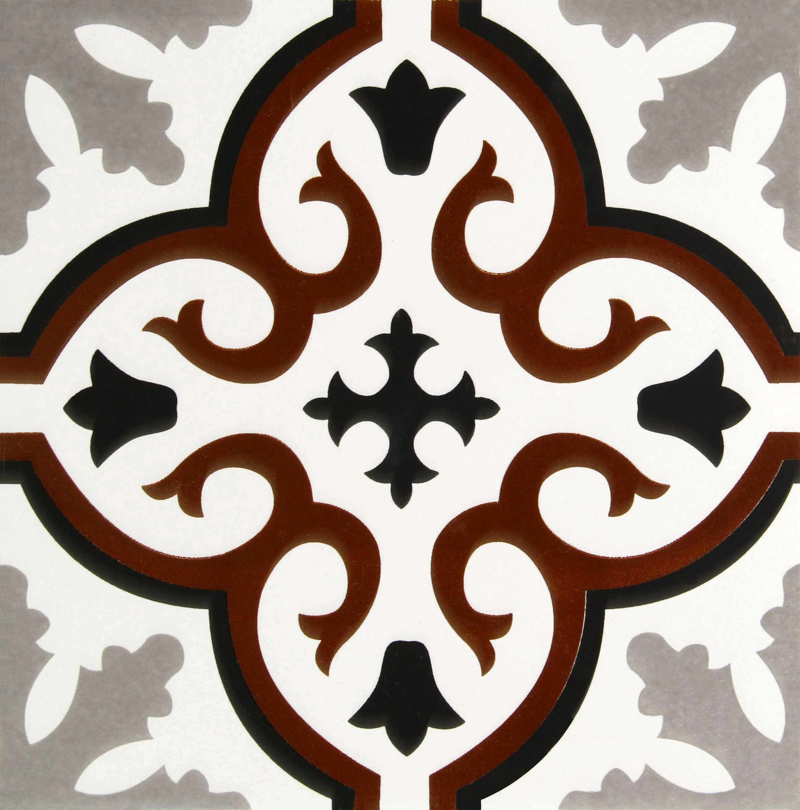 Borhemia Style Glazed Porcelain Tile20*20cm Brown