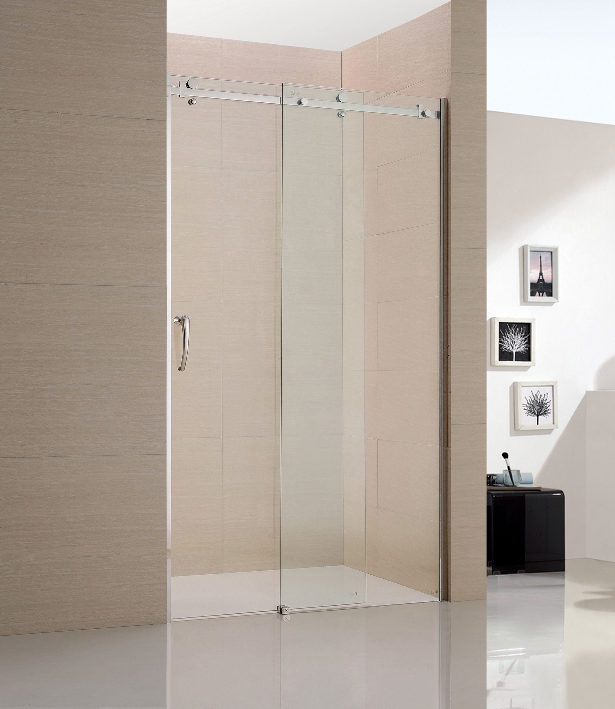 1 Sliding Door 1 Fixed Panel S. S Shower Screen / Shower Door