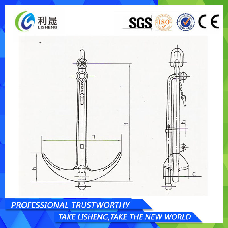 2015 Newest Casting Steel Admiralty Anchor for Boat