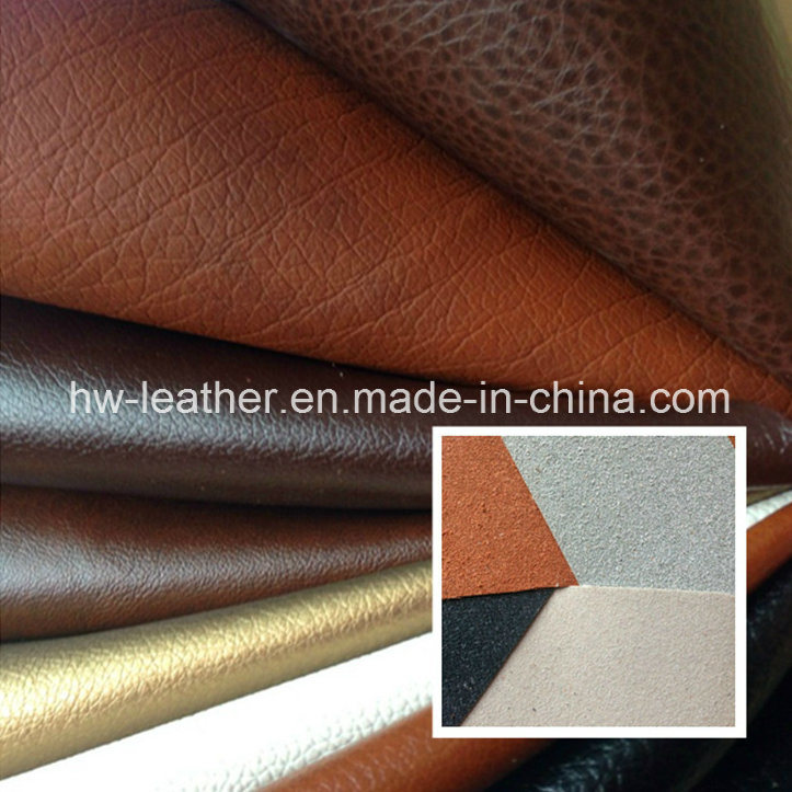 Abrasive Resistant Bonded PU Leather for Sofa Hw-140952