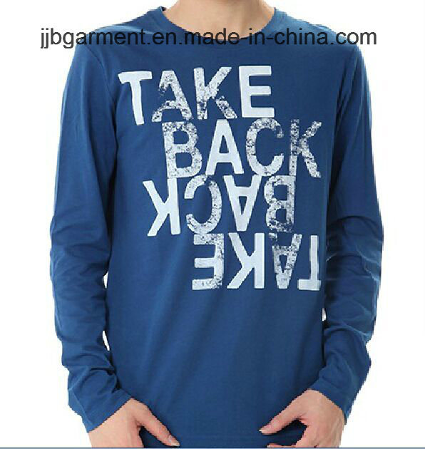 New Design Men Long Sleeves T-Shirt with Print