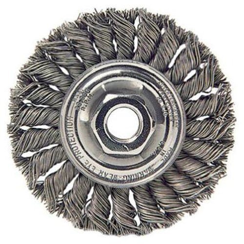 Wheel Brush with High Quality (twisted knot wire, 75mm, 85mm, 100mm diameter)