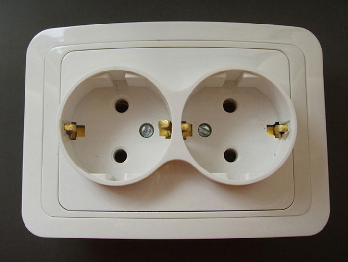 Double Shucko Socket Outlet, Germany Socket, Wall Socket