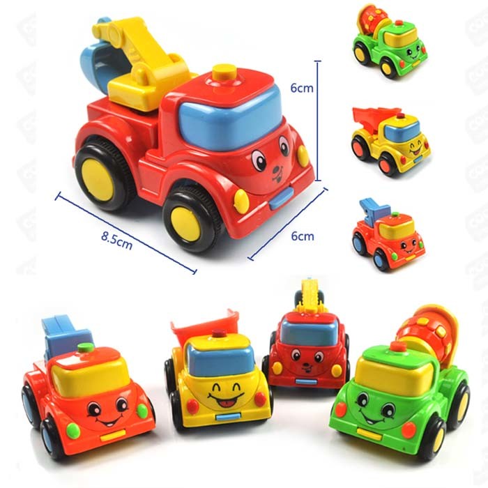Parts Movable ABS Friction Truck Toy Cars with 4 Designs