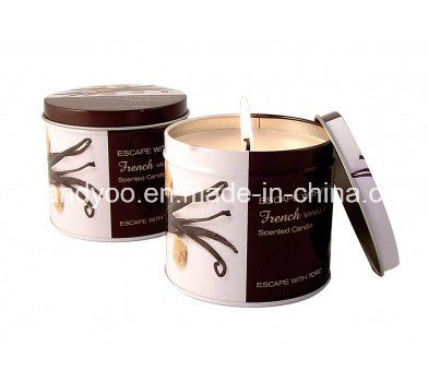 Frech Vanilla Scented Tin Candle