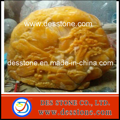 Natutral Golden Yellow Jade 100% Hand Craft Jade