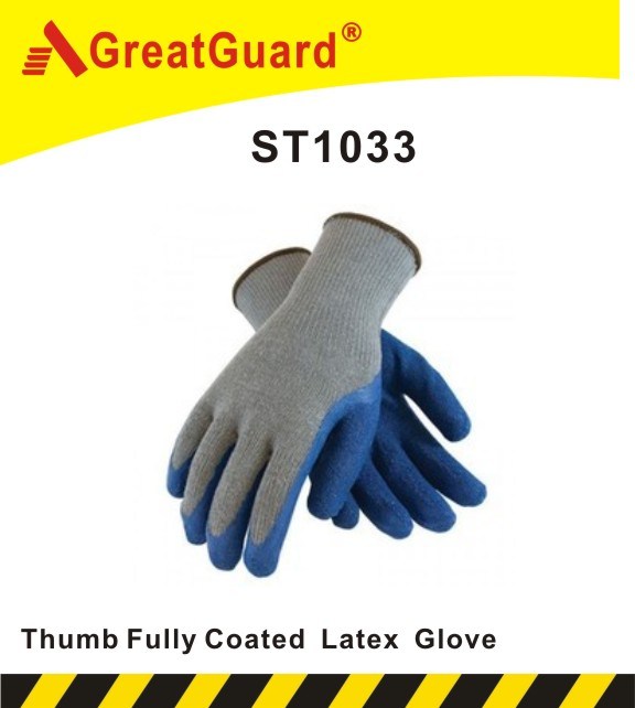 Thumb Fully Coated Latex Glove (ST1033B)