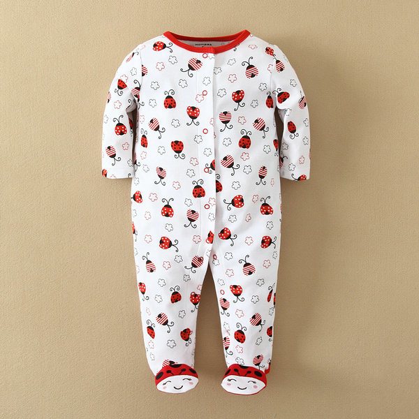 Children Clothing Long Sleeve Baby Romper with Feet (1412903)