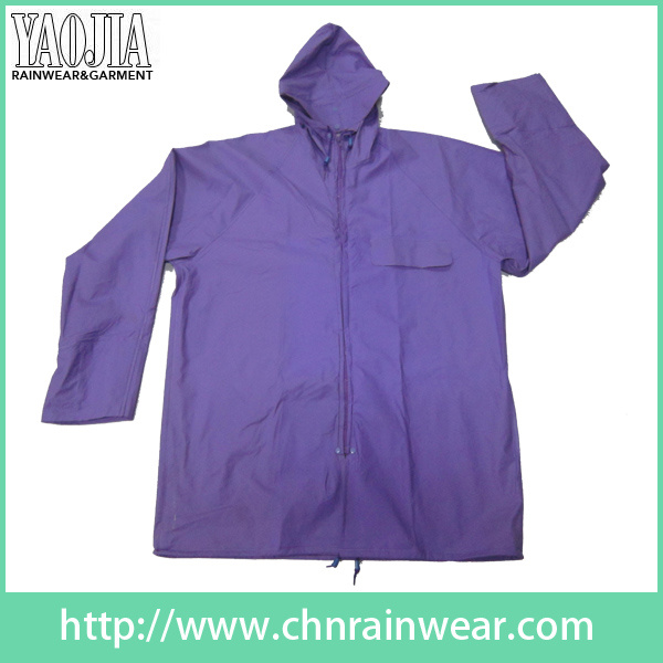Customize Women's Plastic Rain Coat with Different Size