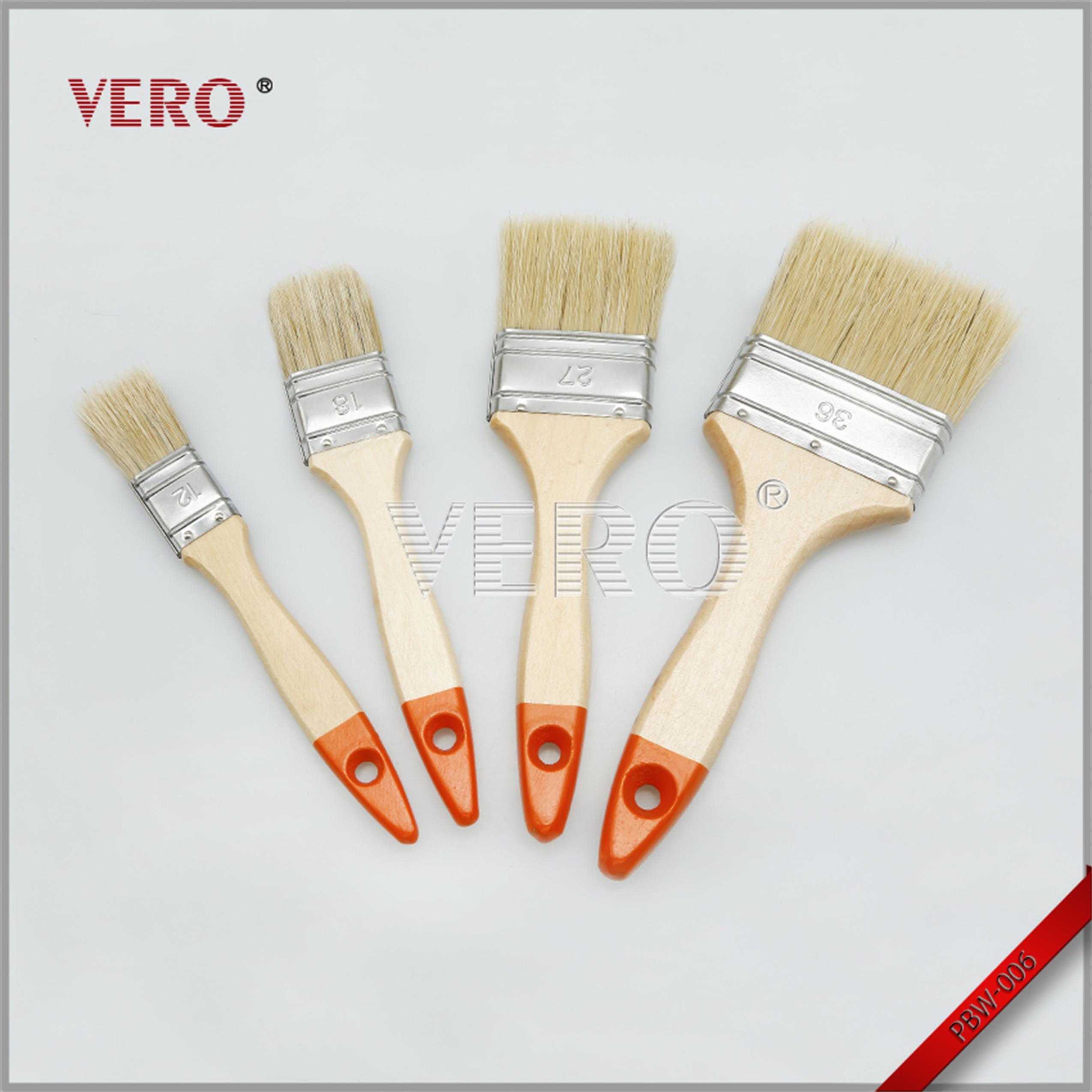 Orange Tip Wooden Handle Paintbrush to Spain Natural Bristle (PBW-006)
