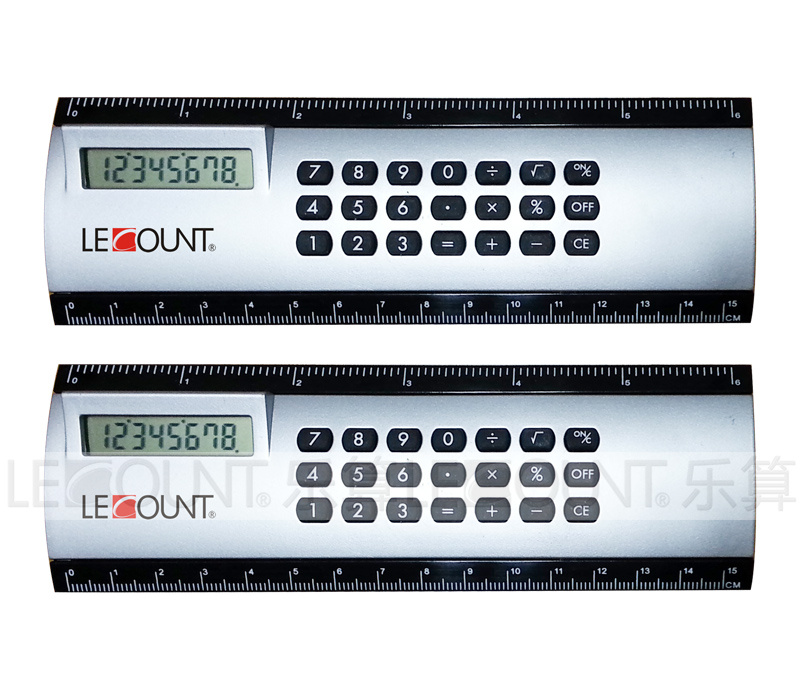 8 Digits ABS Ruler Calculator with 6 Inch Measurement Ruler (LC581A)