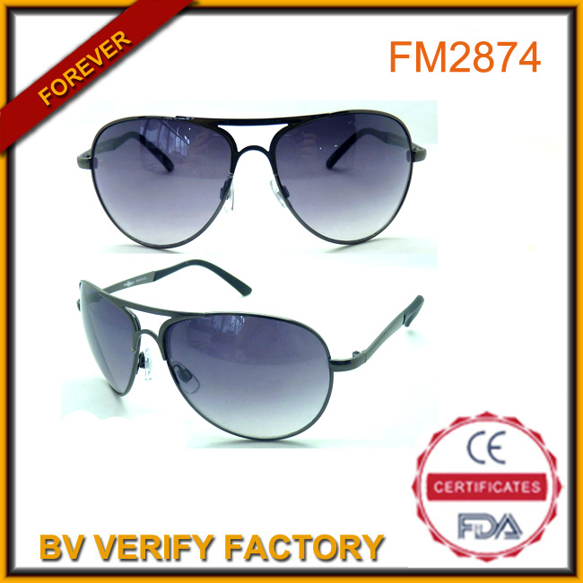 FM2874 Pilot Metal Eyewear China Wholesaler with Yellow Mirrored