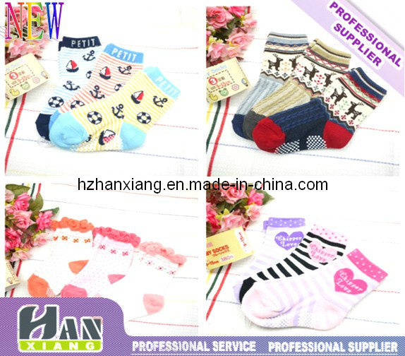 OEM Socks Exporter Cotton Child Spring Socks (HX-210)