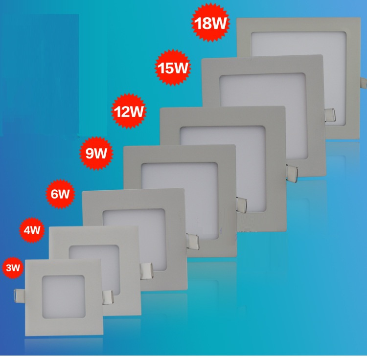 Square Recessed LED Panel Down Light 3-24W with CREE LED