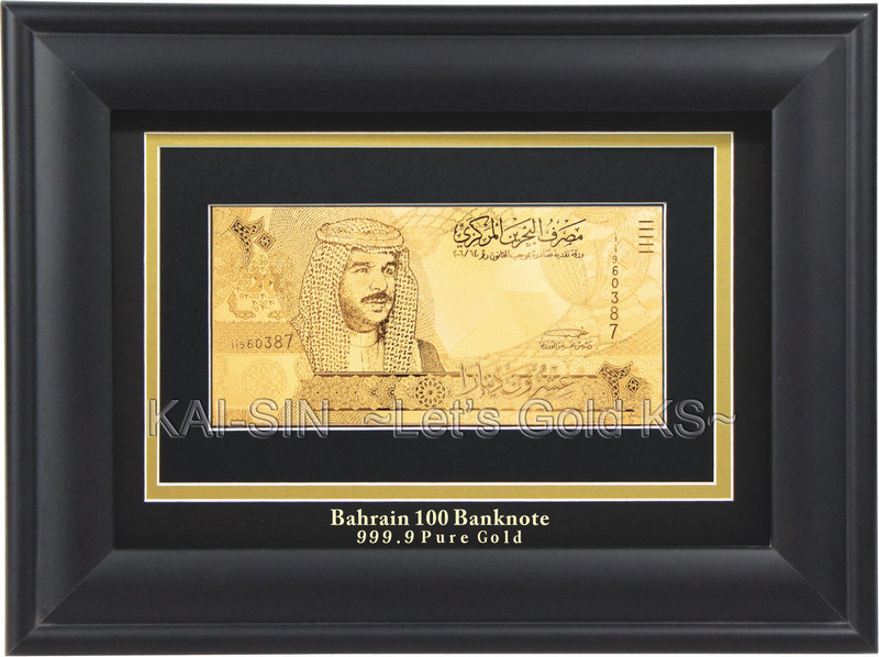 Gold Banknote (one sided) - Bahrain 100 (JKD-1GBF-12)
