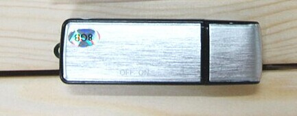 Silver 8GB USB Flash Drive Mini Hidden Digital Voice Audio Recorder