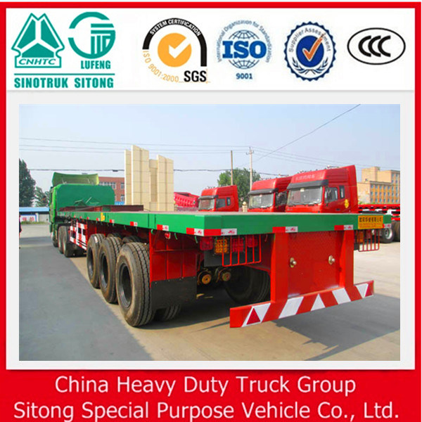 40 Feet /CCC/ISO/ 3-Axles Container Flatbed Semi Trailer