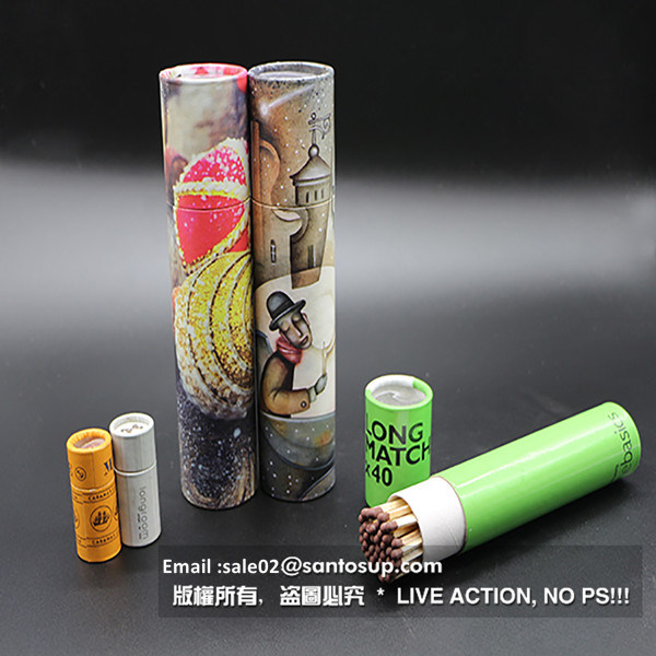 China Manufacturers of 100mm Advertising Cheap Carbonized Cylinder Wooden Safety Tube Wax Match Standard All Types for Candles Cigar Household to Africa Price