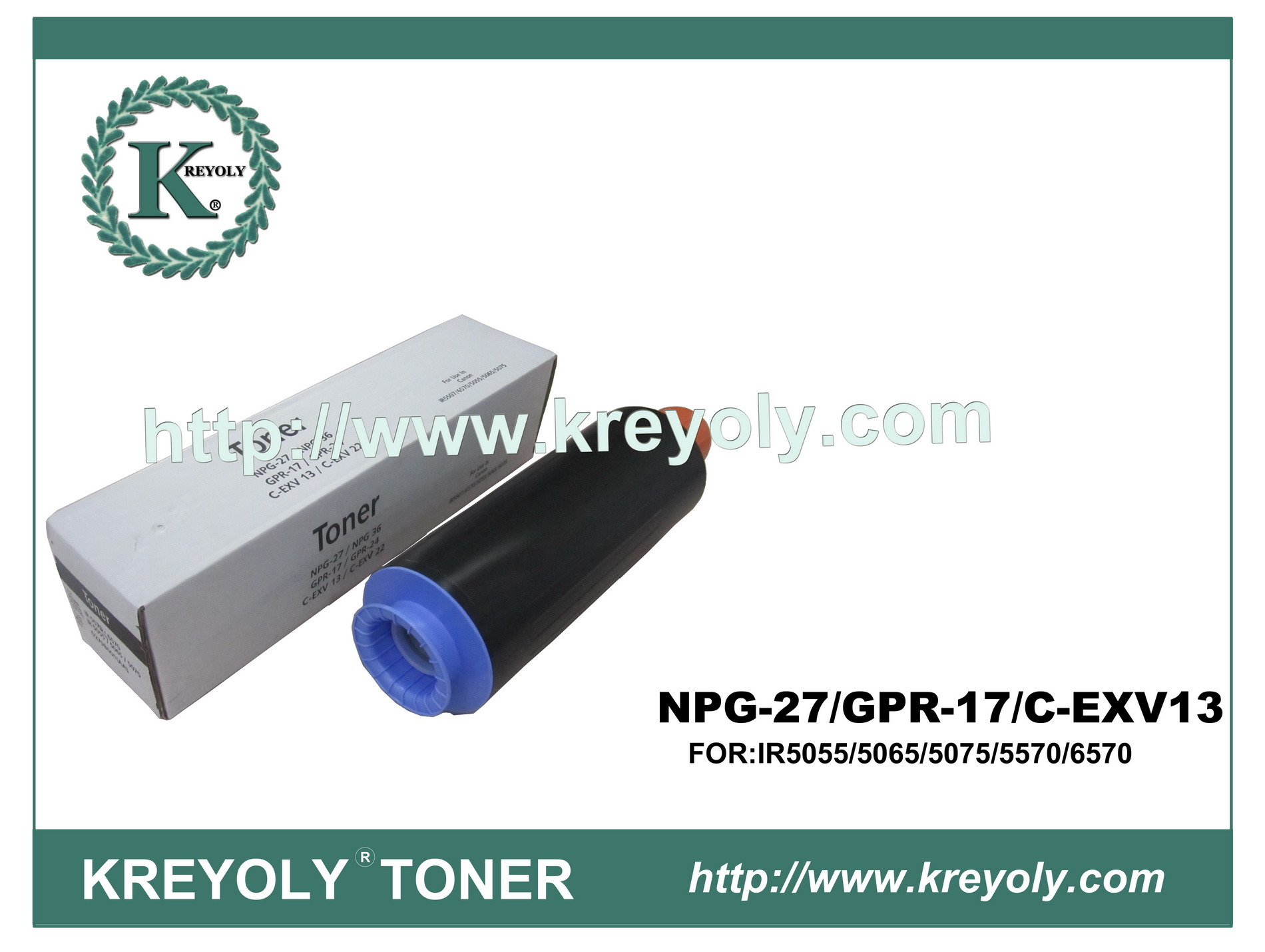Black Copier Toner Cartridge for Canon GPR-17/NPG 27/C-EXV 13