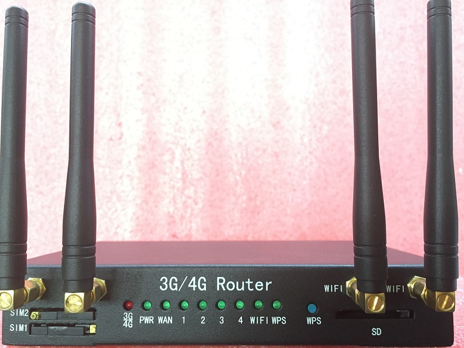 4G FDD Lte WiFi Wireless Router with Two SIM Card and SD Storage Card Slot