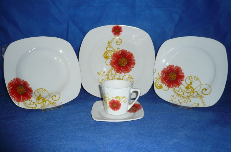 Square Dinnerware Set, Ceramic Square Dinnerware Set, Ceramic Square Tableware