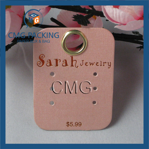 Customized Earring Display Card with Metal Eyelet